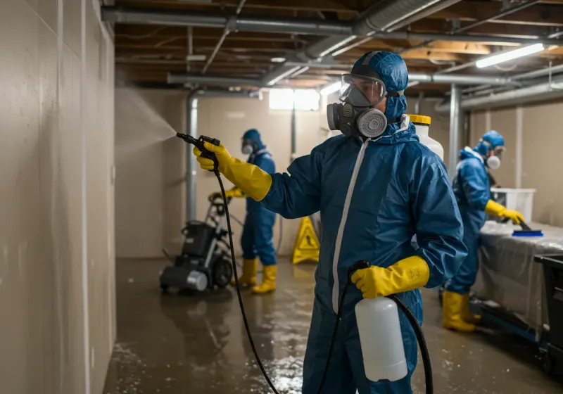Basement Sanitization and Antimicrobial Treatment process in Russell County, KY